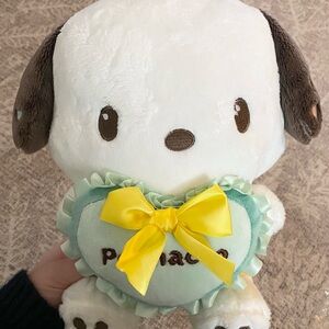 NWT Sanrio Pochacco Honwari Medium Plush Mint Pastel Heart Japan Kawaii